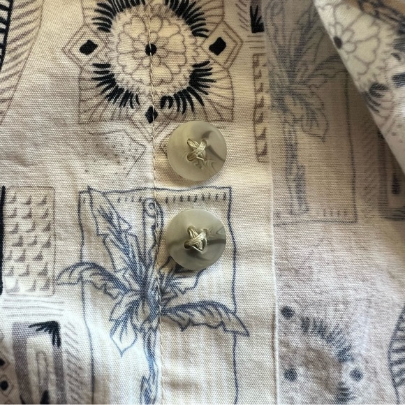Vintage Camria Moda Button-Up Shirt M Made in Korea Abstract Floral Print 90s - Picture 4 of 5
